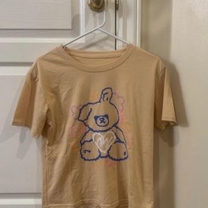 Teddy bear graphic t shirt